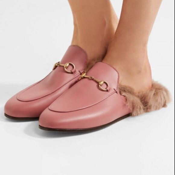 Gucci pink princetown mules with fur - Picture 6 of 12